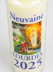 Bougie de Neuvaine Prière à Lourdes 2025 - 17.5cm