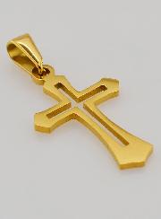 Pendentif Croix Ajourée - Dorée