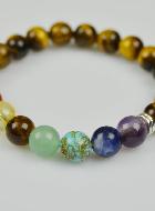 Bracelet en Pierre Naturelle en Oeil de Tigre 7 chakras