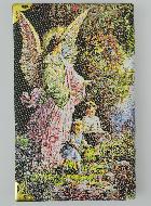 Bloc Notes Ange-Gardien - Couverture en Tissu Brodé de Fil Doré