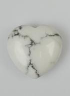 Pierre Coeur en Howlite - 30mm