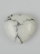 Pierre Coeur en Howlite - 30mm