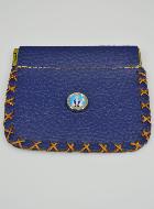 Porte Monnaie avec Médaille Vierge Miraculeuse - Cuir Bleu