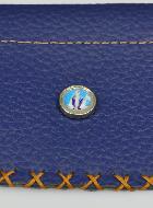 Porte Monnaie avec Médaille Vierge Miraculeuse - Cuir Bleu