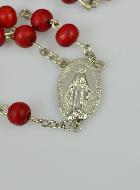 Chapelet de Lourdes en Bois de Rose - Médaille Vierge Miraculeuse