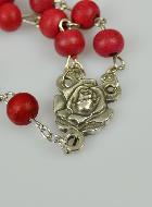 Chapelet de Lourdes en Bois de Rose - Médaille Sainte Rita