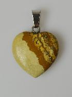 Pendentif Coeur en Pierre de Jaspe Paysage - 20mm