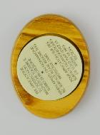 Plaque Auto Saint Expédit en Bois d'Olivier 4cm