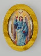 Plaque Auto Ange Gabriel en Bois d'Olivier 4cm