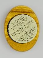 Plaque Auto Sainte Marie Madeleine en Bois d'Olivier 4cm