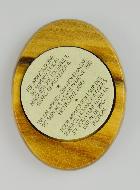 Plaque Auto Sainte Rita en Bois d'Olivier 4cm