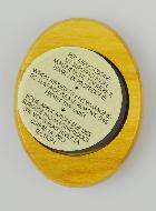 Plaque Auto Sacré Coeur de Jésus en Bois d'Olivier 4cm