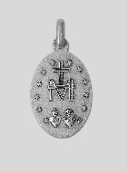 Médaille Vierge Miraculeuse en Argent Vieilli - 19mm