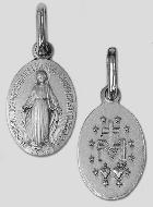 Médaille Miraculeuse Rue du Bac - 13mm - Argent Massif