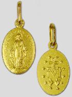 Médaille Miraculeuse Rue du Bac - 15mm - Plaqué Or 18 Carats