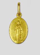 Médaille Miraculeuse Rue du Bac - 15mm - Plaqué Or 18 Carats