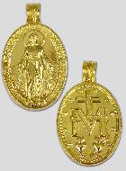 Médaille Miraculeuse - 20mm - Plaqué Or avec Bords