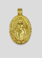 Médaille Miraculeuse - 20mm - Plaqué Or avec Bords