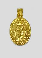 Médaille Miraculeuse - 15mm - Plaqué Or avec Bords