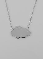 Collier Pendentif Nuage en Argent - Maille Gourmette 45cm