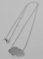 Collier Pendentif Nuage en Argent - Maille Gourmette 45cm