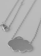 Collier Pendentif Nuage en Argent - Maille Gourmette 45cm