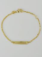 Bracelet Gourmette Bébé en Plaqué Or 18k - Maille Gourmette 1.4mm