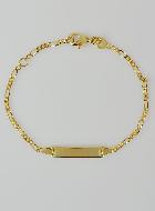 Bracelet Gourmette Bébé en Plaqué Or 18k - Maille Figaro 1.8mm