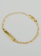 Bracelet Gourmette Bébé en Plaqué Or 18k - Maille Figaro 1.8mm