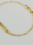 Bracelet Gourmette Bébé en Plaqué Or 18k - Maille Figaro 1.8mm