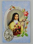 Médaille Sainte Thérèse avec Image & Pochette Cadeau