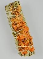 Smudge de Sauge Blanche & Fleurs de Statice Sinuata Orange