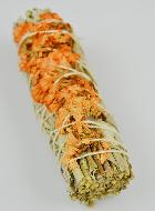 Smudge de Sauge Blanche & Fleurs de Statice Sinuata Orange