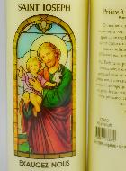 Bougie de Neuvaine Prier pour notre Famille - Saint Joseph