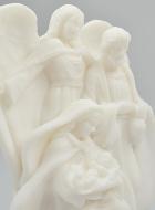 Statue Sainte Famille & Ange-Gardien en Albâtre
