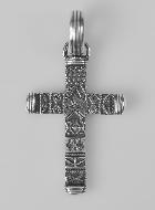 Pendentif Croix Tribale en Argent Massif