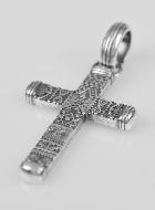 Pendentif Croix Tribale en Argent Massif