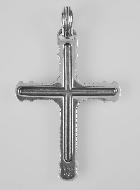 Pendentif Croix Tribale Sculptée en Argent Massif