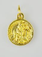 Médaille Notre Dame de Lourdes Dorée - 15 mm