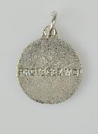 Médaille Sainte Jeanne d'Arc Argentée & Émail Bleu - 18 mm