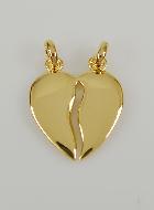 Médaille Coeur Séparable - Plaqué Or