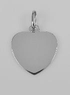 Médaille Pendentif Coeur à Graver - Argent Massif