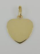 Médaille Pendentif Coeur à Graver - Plaqué Or 18k