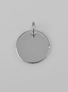 Médaille Pendentif Plaque Ronde à Graver - Argent Massif