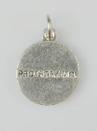 Médaille Saint Expédit Argentée & Émail Bleu - 18 mm
