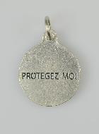 Médaille Notre Dame de la Salette Argentée & Émail Bleu - 18 mm
