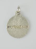 Médaille Saint Christophe Argentée & Émail Bleu - 18 mm