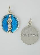 Médaille Sainte Marie-Madeleine Argentée & Émail Bleu - 18 mm