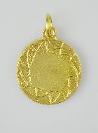Médaille Colombe du Saint Esprit Dorée & Émail Rouge - 2cm