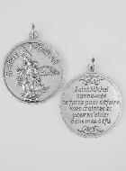 Grande Médaille de Saint Michel Archange Argentée - 4.5cm